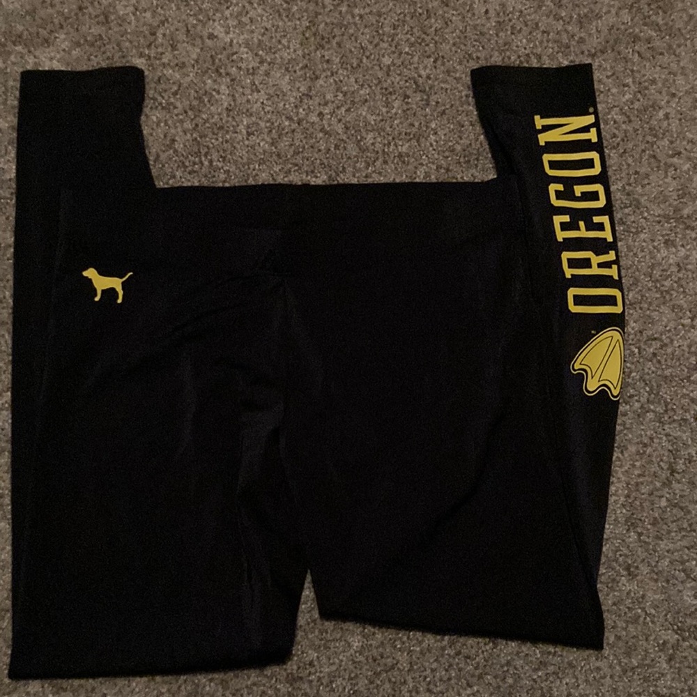 PINK by Victoria Secret black U of O leggings sm:M